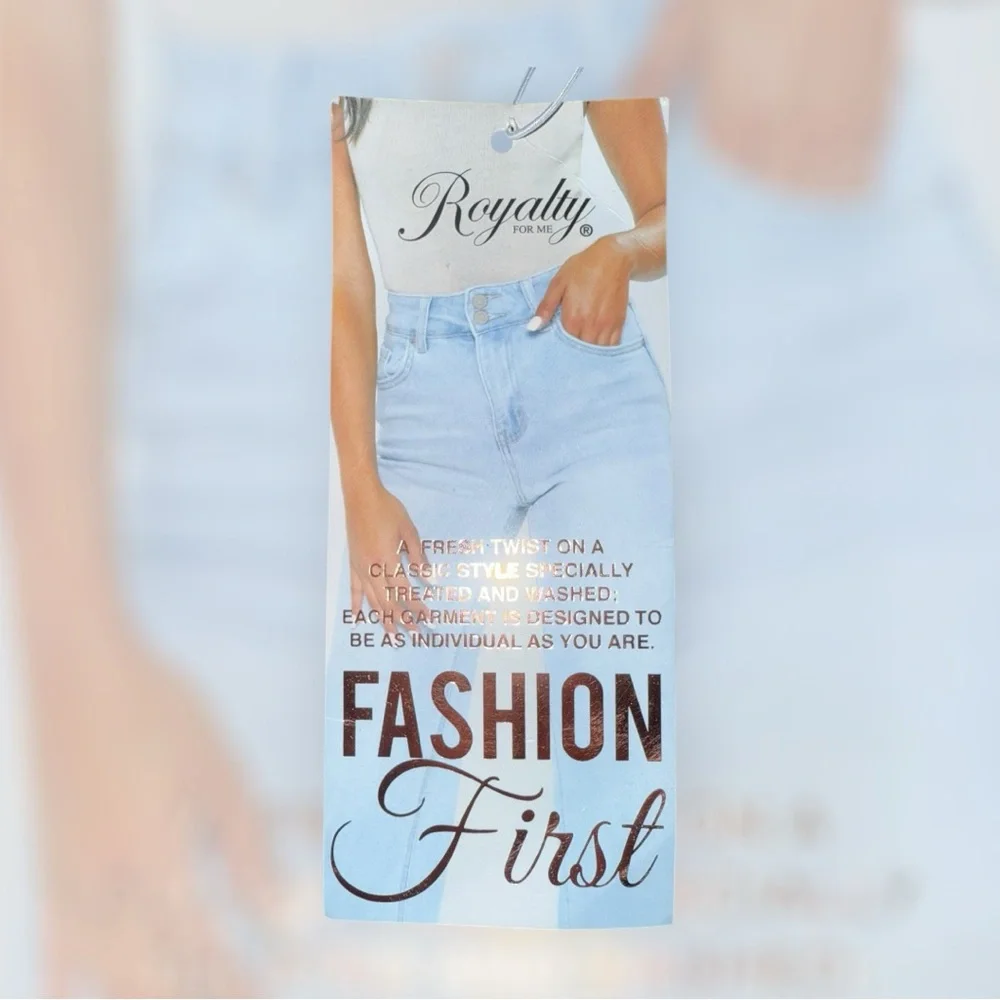 Royalty NWT High Waisted Wide Leg With Tummy Tuck Control Jeans - Picture 3 of 7